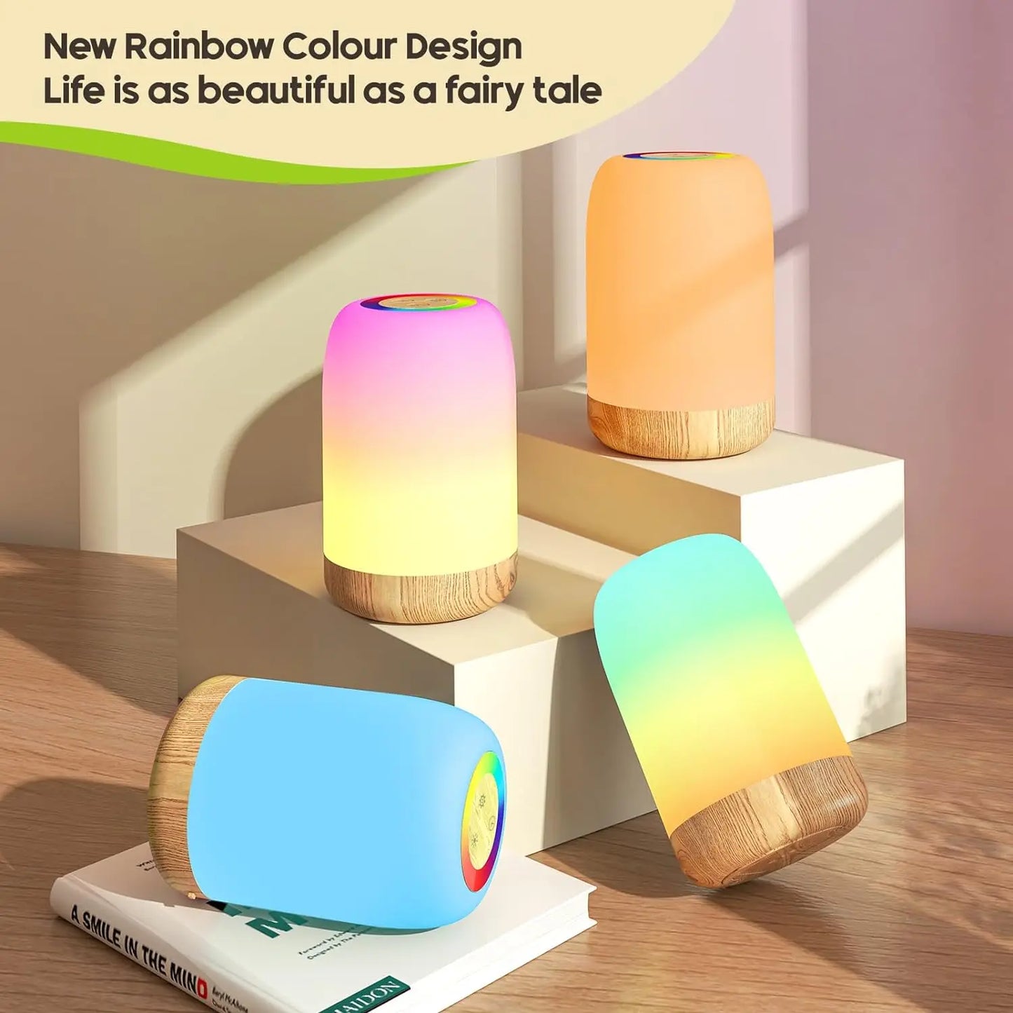 Lampe tactile RVB 256 couleurs, veilleuse avec minuterie et modes